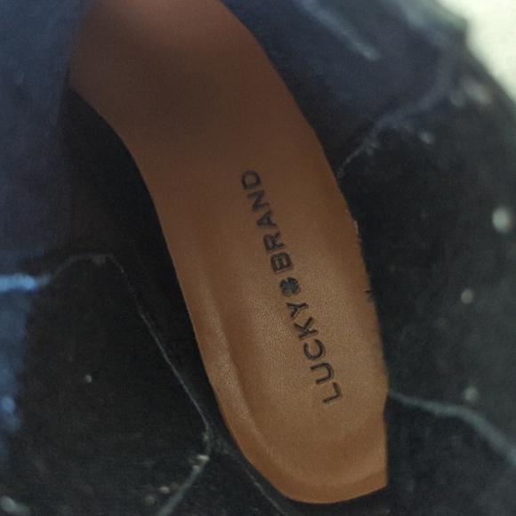 Lucky Brand Ellerey Chunky Chelsea Boot Black 6.5 streetwear casual punk hip - Picture 10 of 12